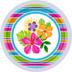 hawaiian party plates