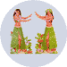 luau hula scene setters