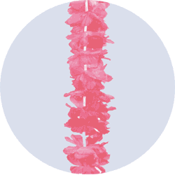 pink flower leis