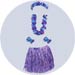 child hula skirt set purple